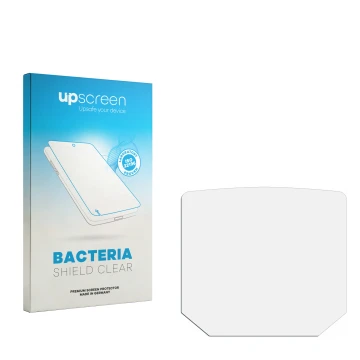Front side of a product packaging with the brand logo upscreen. Next to it is the corresponding screen protector.