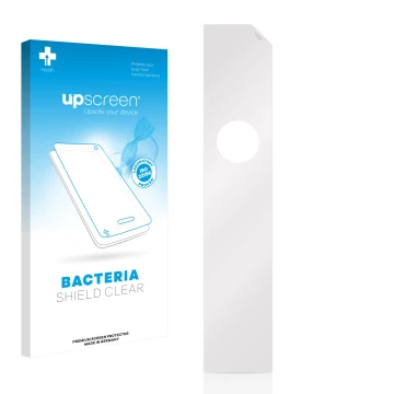 Front side of a product packaging with the brand logo upscreen. Next to it is the corresponding screen protector.
