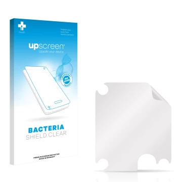 Front side of a product packaging with the brand logo upscreen. Next to it is the corresponding screen protector.