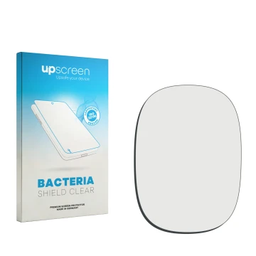 Front side of a product packaging with the brand logo upscreen. Next to it is the corresponding screen protector.