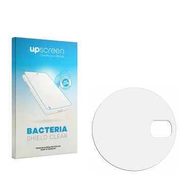 Front side of a product packaging with the brand logo upscreen. Next to it is the corresponding screen protector.