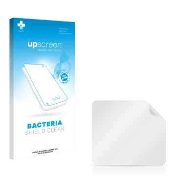 Front side of a product packaging with the brand logo upscreen. Next to it is the corresponding screen protector.