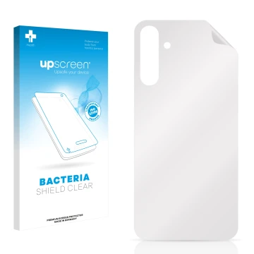 Front side of a product packaging with the brand logo upscreen. Next to it is the corresponding screen protector.