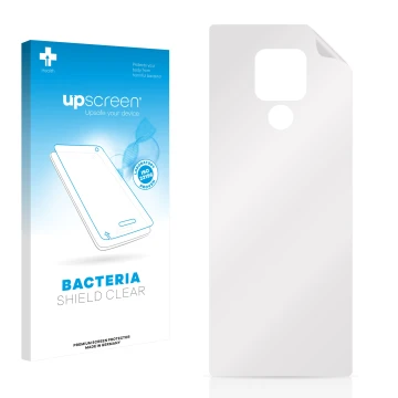Front side of a product packaging with the brand logo upscreen. Next to it is the corresponding screen protector.