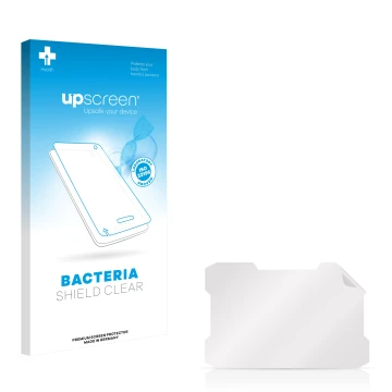 Front side of a product packaging with the brand logo upscreen. Next to it is the corresponding screen protector.
