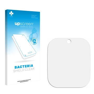 Front side of a product packaging with the brand logo upscreen. Next to it is the corresponding screen protector.