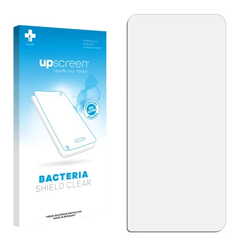 Front side of a product packaging with the brand logo upscreen. Next to it is the corresponding screen protector.