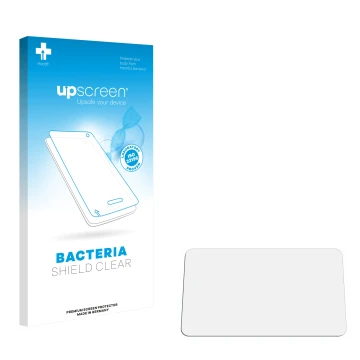 Front side of a product packaging with the brand logo upscreen. Next to it is the corresponding screen protector.