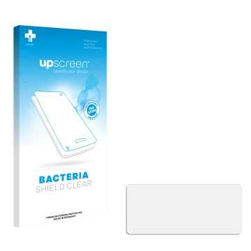 Front side of a product packaging with the brand logo upscreen. Next to it is the corresponding screen protector.