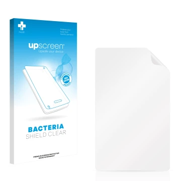 Front side of a product packaging with the brand logo upscreen. Next to it is the corresponding screen protector.