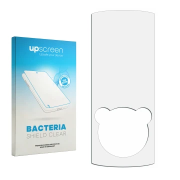 Front side of a product packaging with the brand logo upscreen. Next to it is the corresponding screen protector.