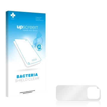 Front side of a product packaging with the brand logo upscreen. Next to it is the corresponding screen protector.