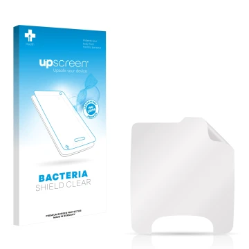 Front side of a product packaging with the brand logo upscreen. Next to it is the corresponding screen protector.