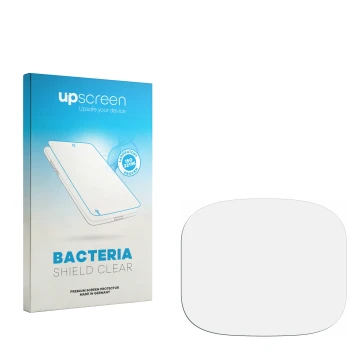 Front side of a product packaging with the brand logo upscreen. Next to it is the corresponding screen protector.
