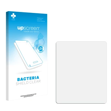 Front side of a product packaging with the brand logo upscreen. Next to it is the corresponding screen protector.