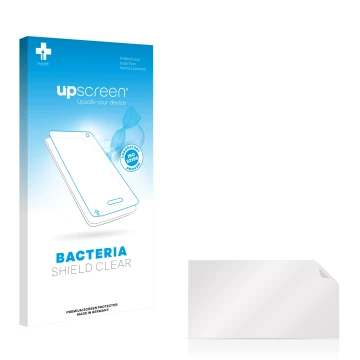Front side of a product packaging with the brand logo upscreen. Next to it is the corresponding screen protector.