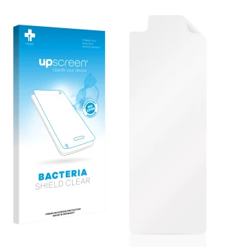 Front side of a product packaging with the brand logo upscreen. Next to it is the corresponding screen protector.