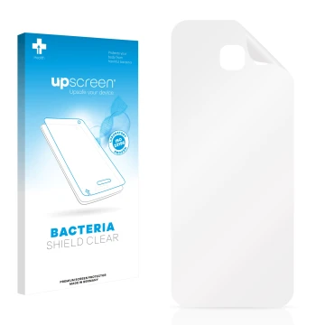 Front side of a product packaging with the brand logo upscreen. Next to it is the corresponding screen protector.