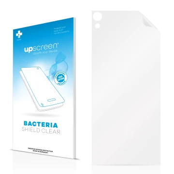 Front side of a product packaging with the brand logo upscreen. Next to it is the corresponding screen protector.