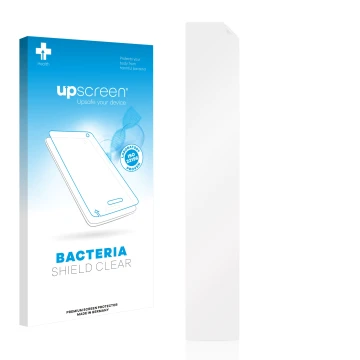 Front side of a product packaging with the brand logo upscreen. Next to it is the corresponding screen protector.