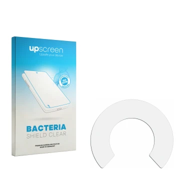 Front side of a product packaging with the brand logo upscreen. Next to it is the corresponding screen protector.