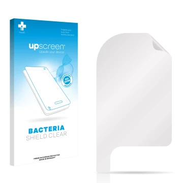Front side of a product packaging with the brand logo upscreen. Next to it is the corresponding screen protector.