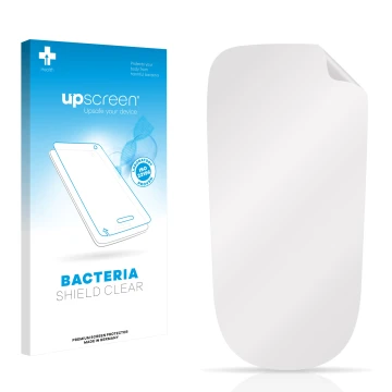 Front side of a product packaging with the brand logo upscreen. Next to it is the corresponding screen protector.