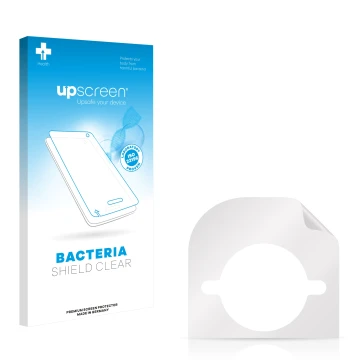 Front side of a product packaging with the brand logo upscreen. Next to it is the corresponding screen protector.