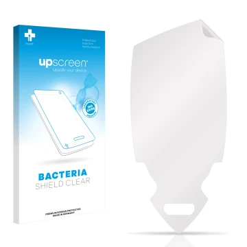 Front side of a product packaging with the brand logo upscreen. Next to it is the corresponding screen protector.