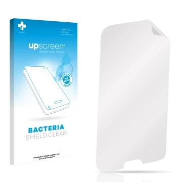 Front side of a product packaging with the brand logo upscreen. Next to it is the corresponding screen protector.
