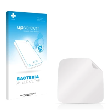 Front side of a product packaging with the brand logo upscreen. Next to it is the corresponding screen protector.