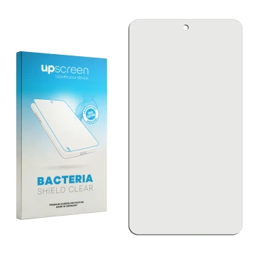 Front side of a product packaging with the brand logo upscreen. Next to it is the corresponding screen protector.