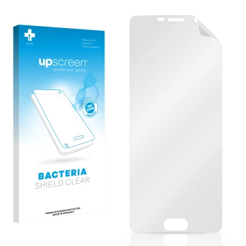 Front side of a product packaging with the brand logo upscreen. Next to it is the corresponding screen protector.