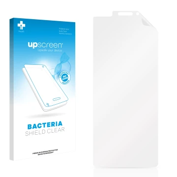 Front side of a product packaging with the brand logo upscreen. Next to it is the corresponding screen protector.