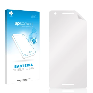 Front side of a product packaging with the brand logo upscreen. Next to it is the corresponding screen protector.