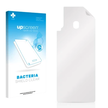 Front side of a product packaging with the brand logo upscreen. Next to it is the corresponding screen protector.