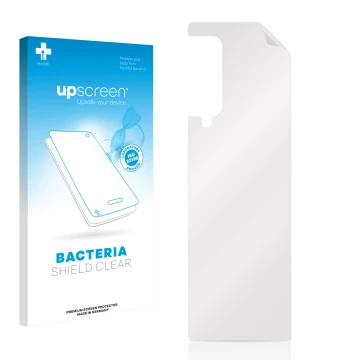 Front side of a product packaging with the brand logo upscreen. Next to it is the corresponding screen protector.
