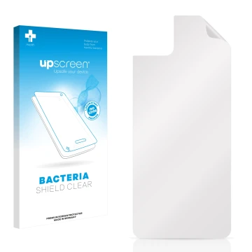 Front side of a product packaging with the brand logo upscreen. Next to it is the corresponding screen protector.