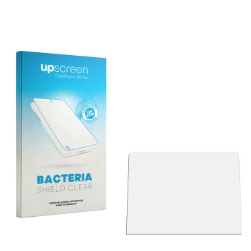 Front side of a product packaging with the brand logo upscreen. Next to it is the corresponding screen protector.