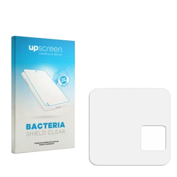 Front side of a product packaging with the brand logo upscreen. Next to it is the corresponding screen protector.