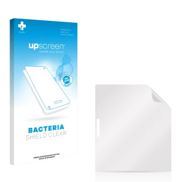 Front side of a product packaging with the brand logo upscreen. Next to it is the corresponding screen protector.