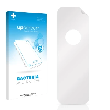 Front side of a product packaging with the brand logo upscreen. Next to it is the corresponding screen protector.