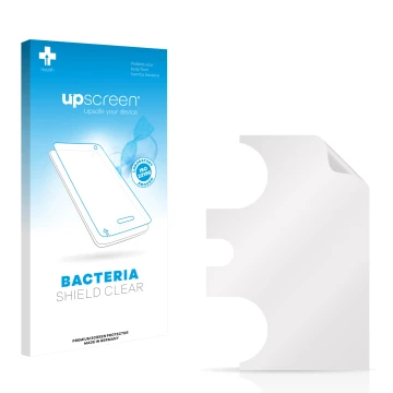 Front side of a product packaging with the brand logo upscreen. Next to it is the corresponding screen protector.