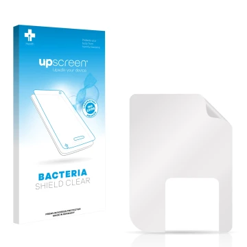 Front side of a product packaging with the brand logo upscreen. Next to it is the corresponding screen protector.