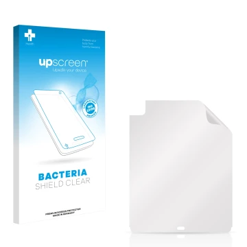 Front side of a product packaging with the brand logo upscreen. Next to it is the corresponding screen protector.