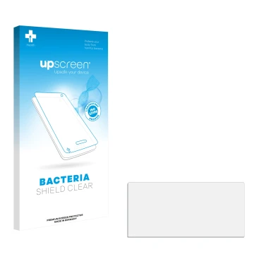Front side of a product packaging with the brand logo upscreen. Next to it is the corresponding screen protector.