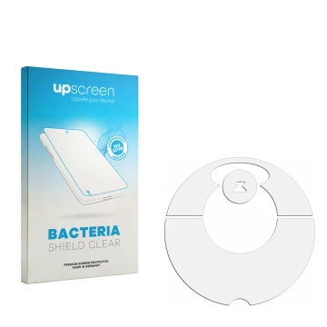 Front side of a product packaging with the brand logo upscreen. Next to it is the corresponding screen protector.