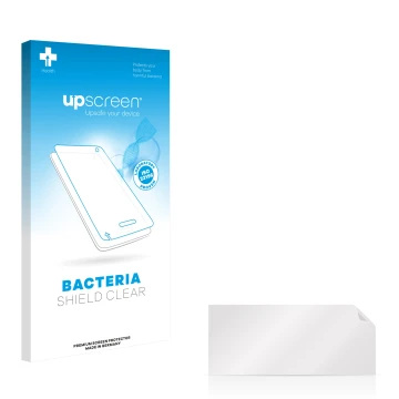 Front side of a product packaging with the brand logo upscreen. Next to it is the corresponding screen protector.