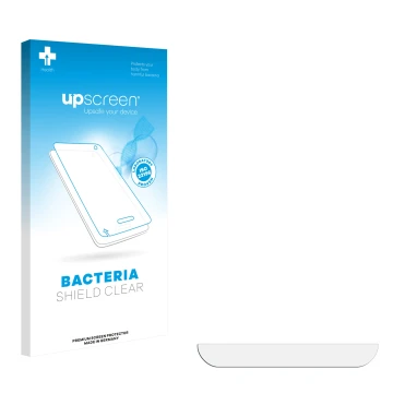 Front side of a product packaging with the brand logo upscreen. Next to it is the corresponding screen protector.