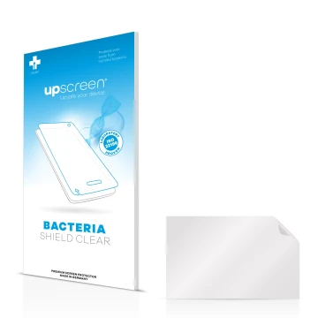 Front side of a product packaging with the brand logo upscreen. Next to it is the corresponding screen protector.